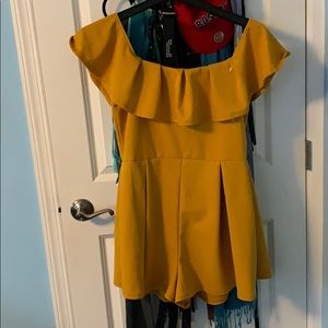 Women’s Fashion Nova mustard romper